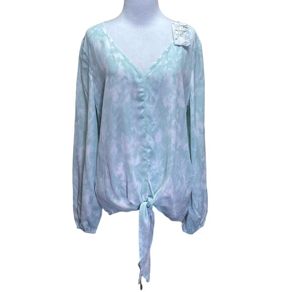 Suvimuga Tie Dye Wrap Tye Blouse New with Tags Size Large - Picture 1 of 8